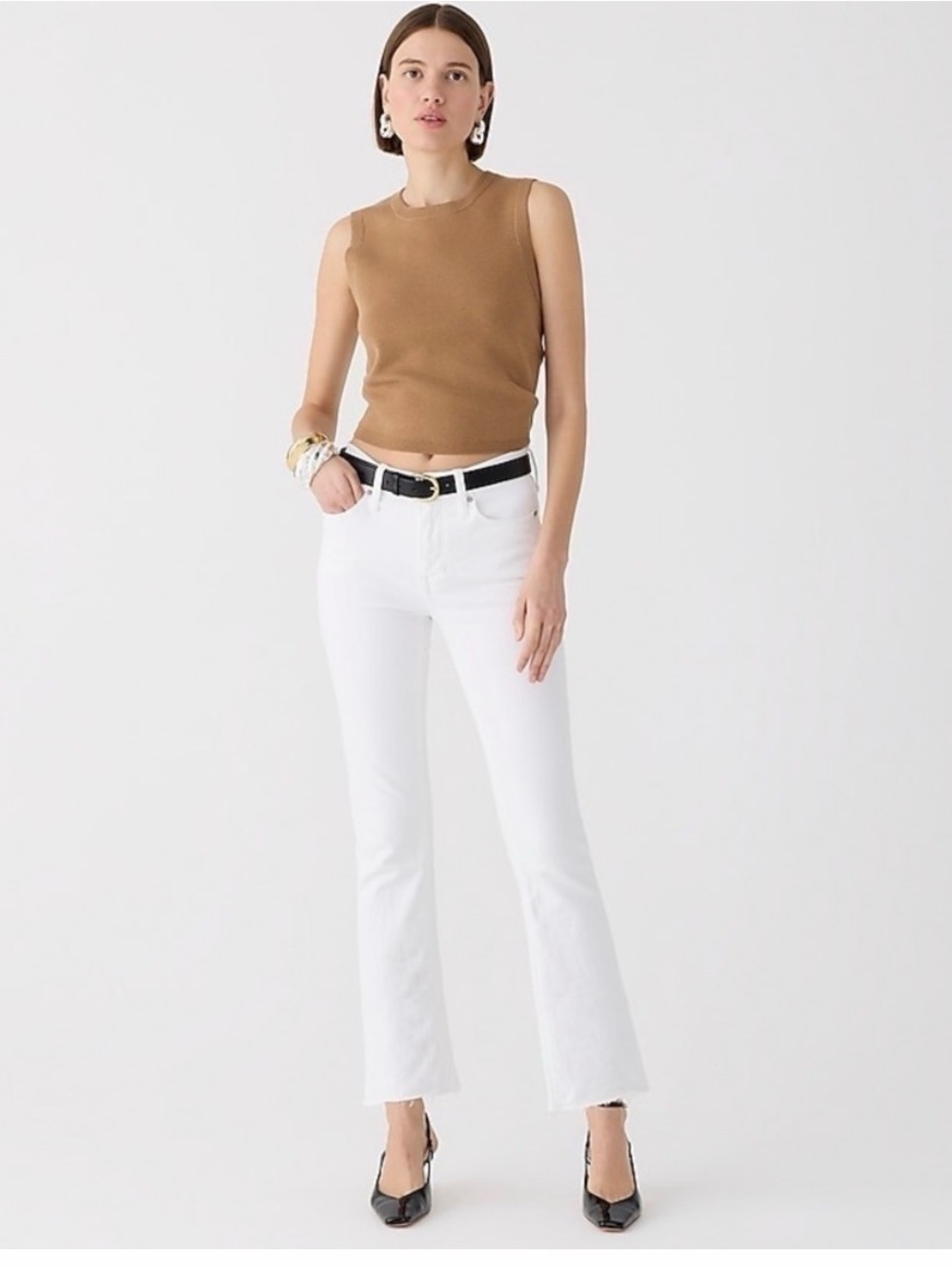 J. Crew White Demi Boot Crop Jeans NEW! Size 35
